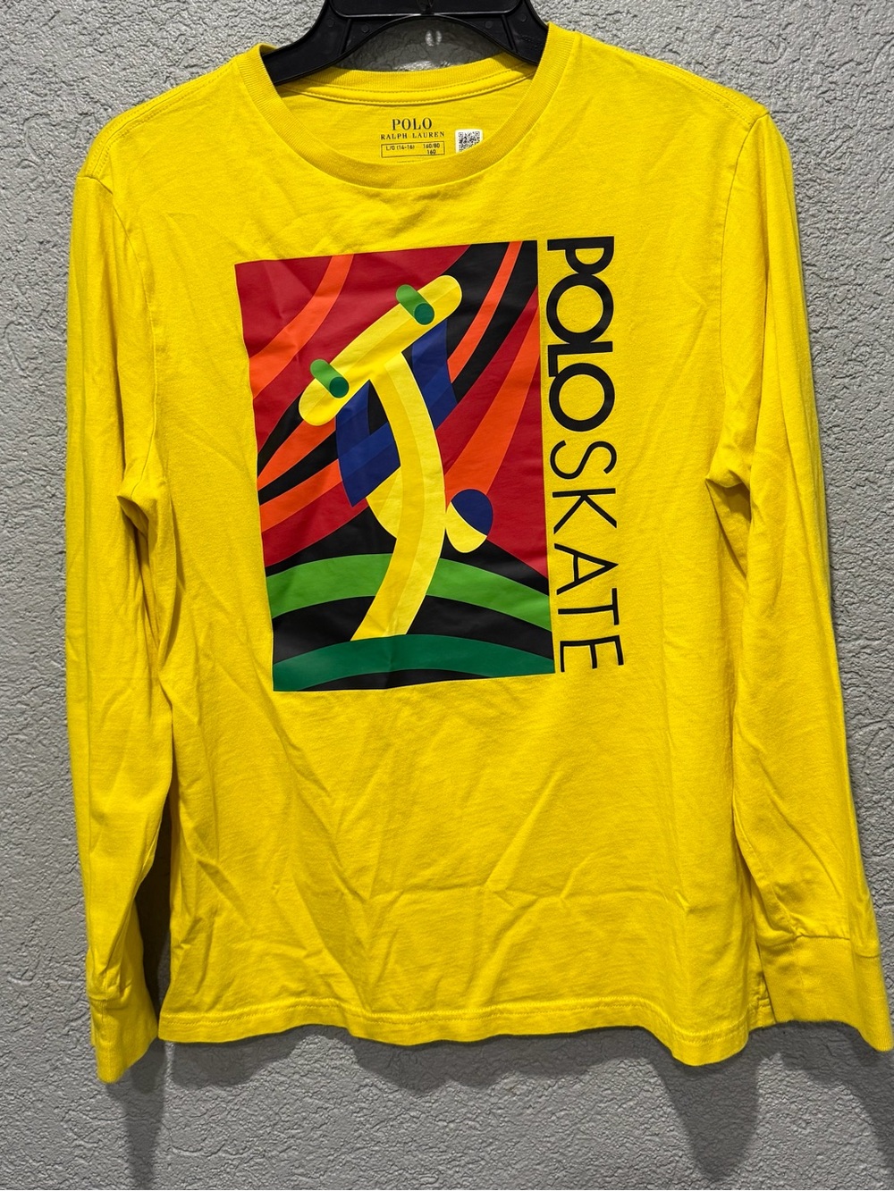 Polo Skate Yellow Graphic Long Sleeve Tee